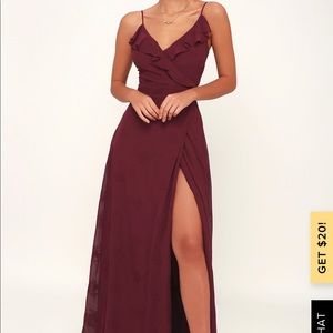LULUS BURGUNDY DRESS
